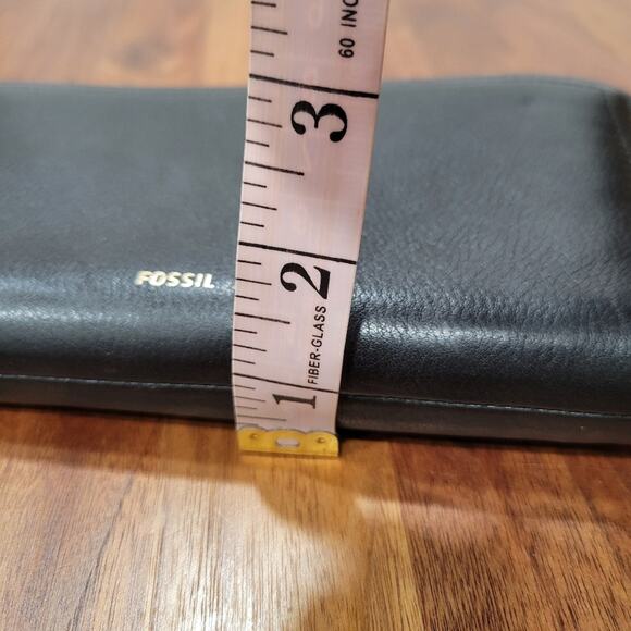 Fossil Zip Wristlet Wallet Leather Card Slots Coin Pouch - Picture 10 of 12